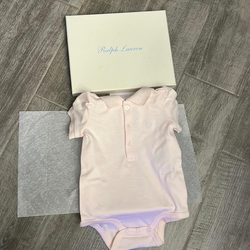 NWT Baby Light Pink Polo Onesie